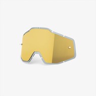  100% Racecraft/Accuri/Strata Anti-Fog Injected Gold Mirror  (Yellow, 2018)