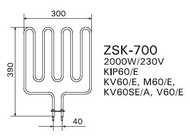  Harvia ZSK-700 (2000 W,   KIP/KV/M/V)